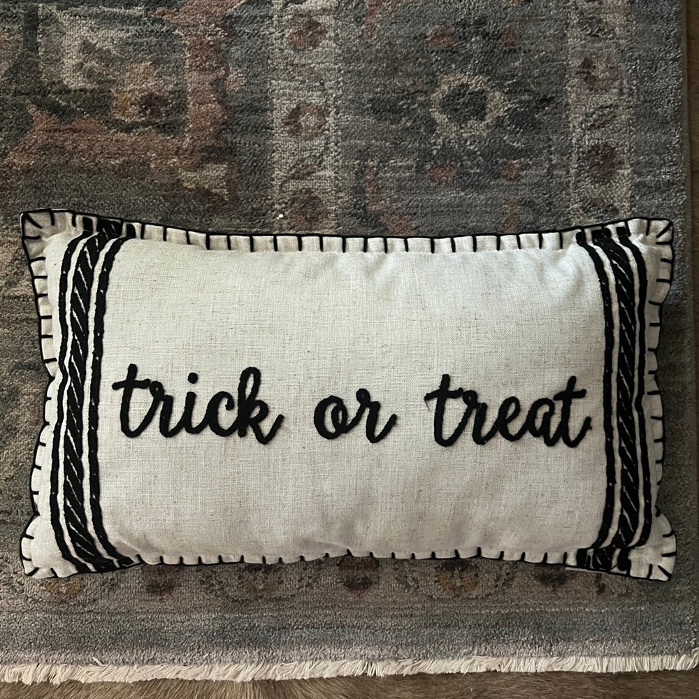 Trick or Treat Decorative Halloween Pillow